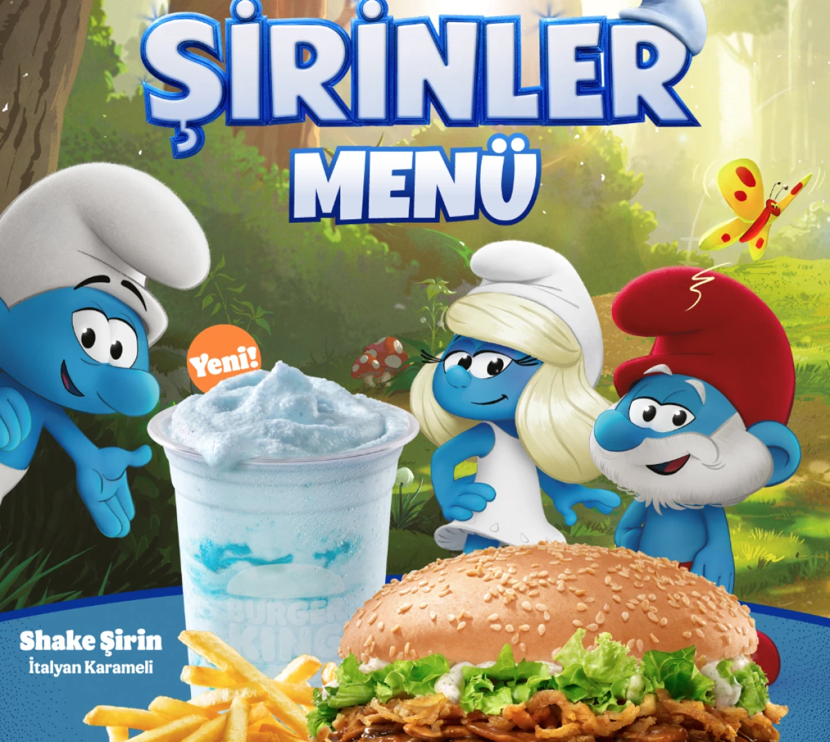 Burger King ile mavi dostlarımız Şirinler ile lezzete yolculuklar     