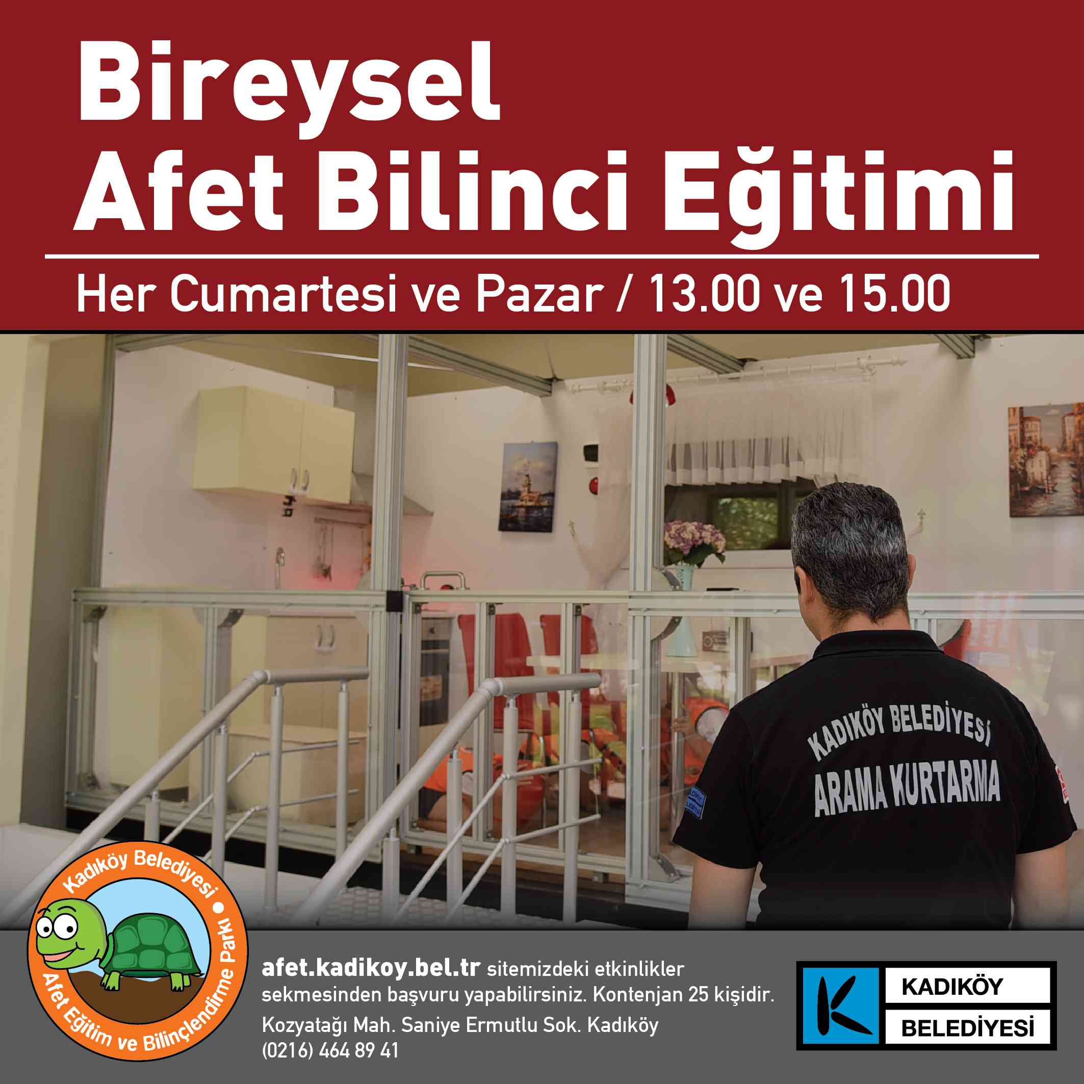 BAK Kadıköy Bireysel Afet Bilinci eğitimleri verecek